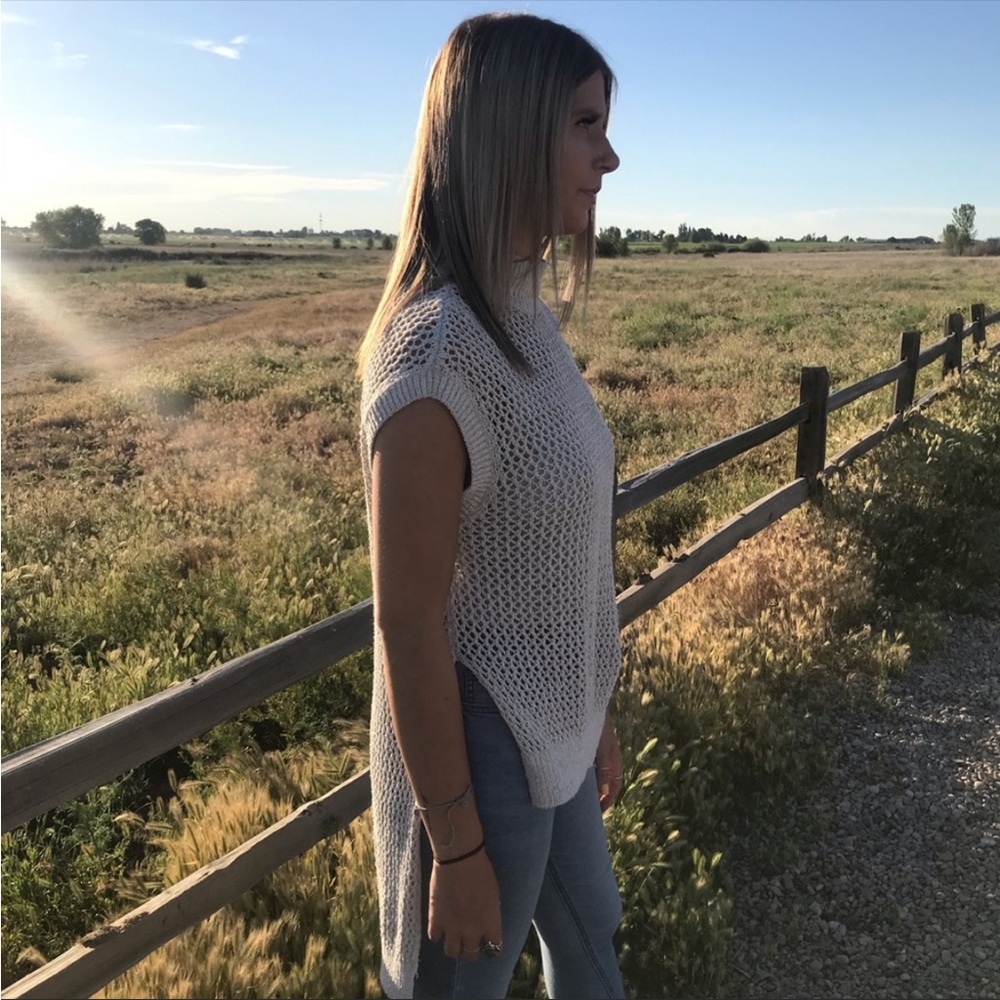 FREE PEOPLE SEE THROUGH SWEATER